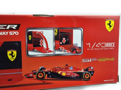 Ferrari Truck Set - Iveco Fiat S-Way 570 - SF-24 F1 #16 - Charles Leclerc - Bburago - 1:43