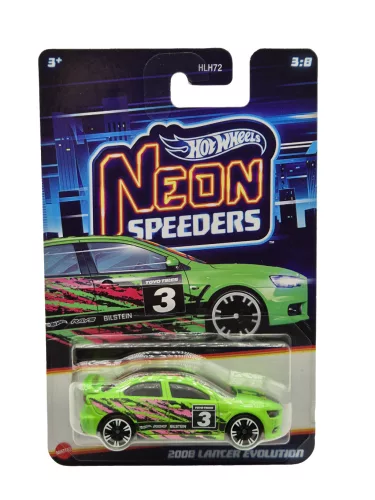 Hot Wheels 2008 Mitsubishi Lancer Evolution - Neon Speeders - Hot Wheels - 1:64 1/64 die-cast car