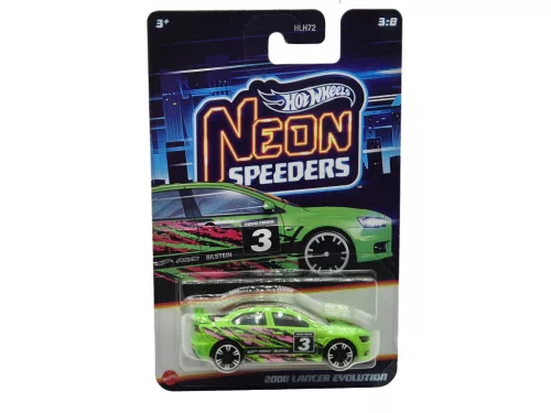 Hot Wheels 2008 Mitsubishi Lancer Evolution - Neon Speeders - Hot Wheels - 1:64 1/64 die-cast car