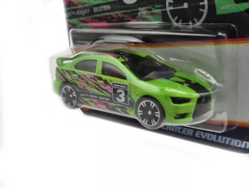 Hot Wheels 2008 Mitsubishi Lancer Evolution - Neon Speeders - Hot Wheels - 1:64 1/64 die-cast car