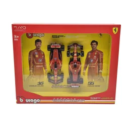   Ferrari SF-24 F1 set (2024) - #16 Charles Leclerc - #55 Carlos Sainz - Bburago - 1:43 scale model car