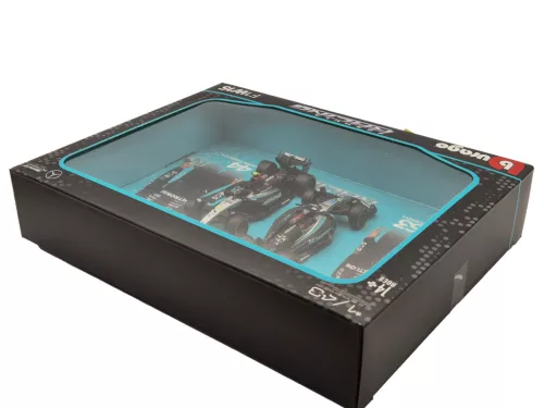 Mercedes W15 F1 set (2024) - #44 Lewis Hamilton - #63 George Russell - Bburago - 1:43