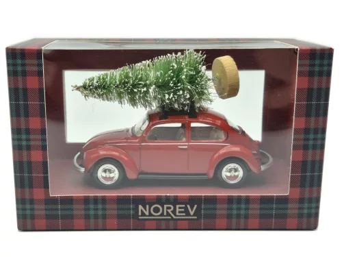 Volkswagen VW Beetle – with Christmas tree – festive gift box edition – Norev – 1:43