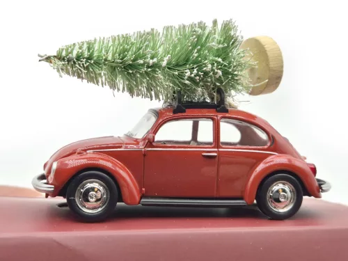 Volkswagen VW Beetle – with Christmas tree – festive gift box edition – Norev – 1:43
