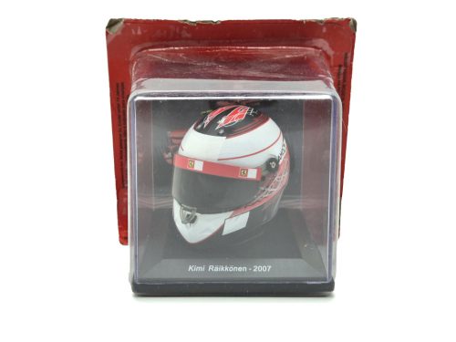 Helmet – Kimi Räikkönen (2007) – Edicola – 1:5 1/5 helmet (m03376)  product code: m03376 brand: Edicola  New product in blister packaging with a mini display case! Scale 1:5, approx. 8–9 cm in diameter. High-quality finish, collector’s item! Kimi Räi