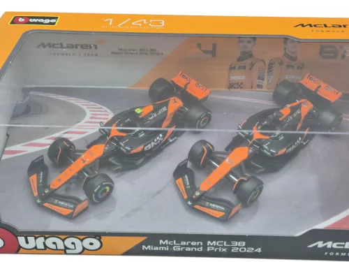 McLaren MCL38 F1 Set (2024) – #4 Lando Norris – #81 Oscar Piastri – Bburago – 1:43