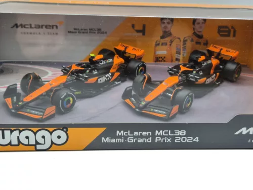 McLaren MCL38 F1 Set (2024) – #4 Lando Norris – #81 Oscar Piastri – Bburago – 1:43