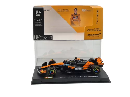 McLaren MCL39 F1 #81 (2025) – Oscar Piastri – WITH DRIVER – Bburago – 1:43