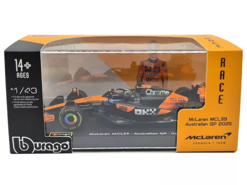 McLaren MCL39 F1 #81 (2025) – Oscar Piastri – WITH DRIVER – Bburago – 1:43