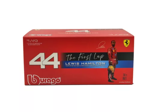 Ferrari SF-23 Team Scuderia F1 #44 (2023) - Fiorano - The First Lap - Lewis Hamilton - WITH DRIVER - Bburago - 1:43 1/43 model car