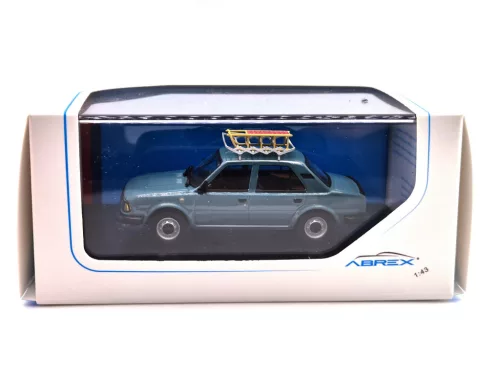 Skoda 120L (1984) - with roof rack and sled - turquoise - Abrex - 1:43 1/43 model car die-cast