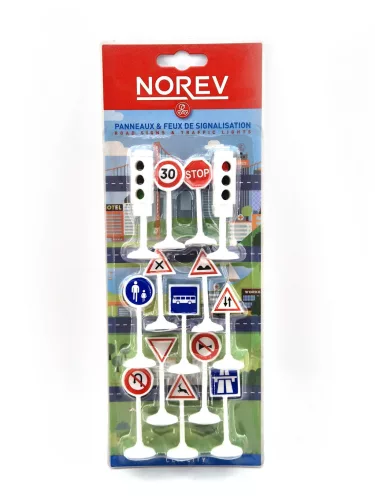Traffic sign set - accessory kit - Norev - 1:43 