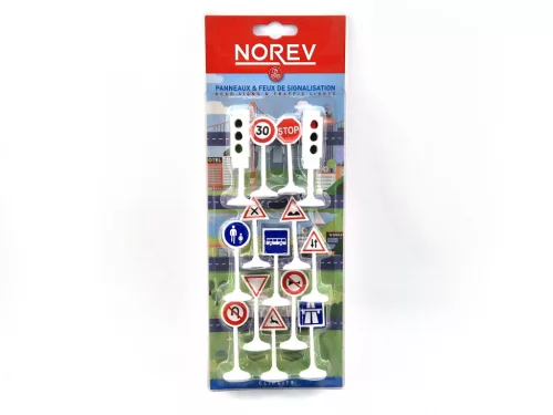 Traffic sign set - accessory kit - Norev - 1:43 