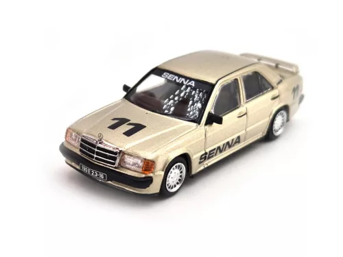 Mercedes Benz 190E 2.3 16V (1984) - #11 Ayrton Senna - Tarmac - 1:64 1/64 model car