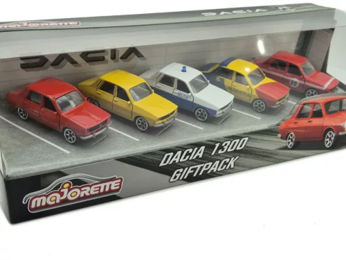 Dacia 1300 - 5-piece set - Dacia 1300 giftpack - diorama - Majorette - 1:64 model set