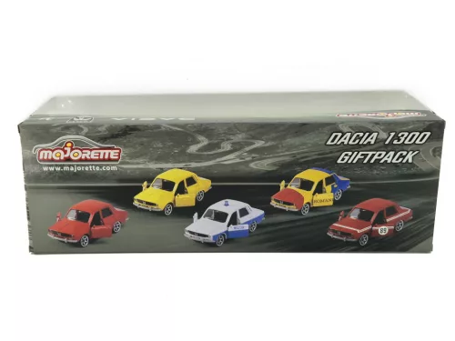 Dacia 1300 - 5-piece set - Dacia 1300 giftpack - diorama - Majorette - 1:64 model set