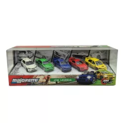   JDM Legends - 5-piece set - Honda Civic Type R (EK9) - Nissan Cefiro (A31) - Nissan Skyline GT-R (R34) - Toyota Supra JZA80 - Mitsubishi Lancer Evolution IX - Majorette - 1:64 model set