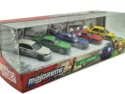 JDM Legends - 5-piece set - Honda Civic Type R (EK9) - Nissan Cefiro (A31) - Nissan Skyline GT-R (R34) - Toyota Supra JZA80 - Mitsubishi Lancer Evolution IX - Majorette - 1:64 model set