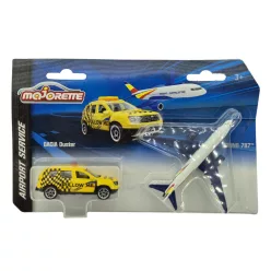   Dacia Airport Set - Dacia Duster & Boeing 787 - Majorette - 1:64 model set