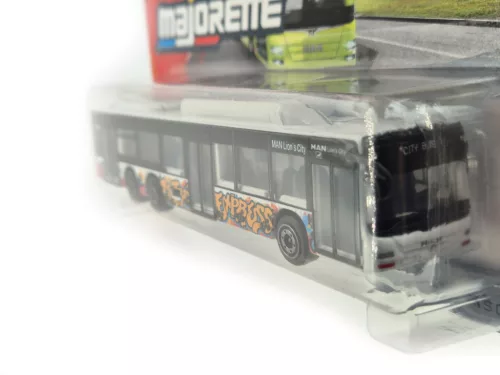 MAN Lion's City C - blue graffiti - bus - Majorette - 1:64 model