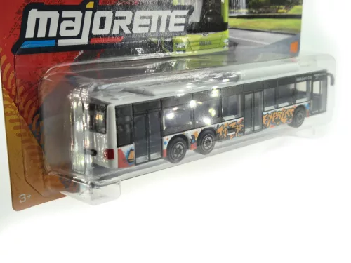 MAN Lion's City C - blue graffiti - bus - Majorette - 1:64 model