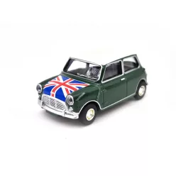   Mini Cooper S (1964) - almond green, flag livery - Norev - 1:54 model car