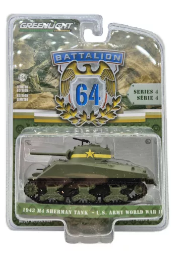 M4 Sherman Tank (1943) - U.S. Army - World War II - Greenlight - 1:64 model 