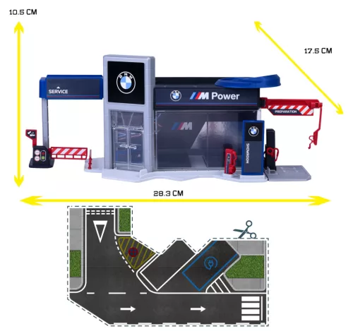 BMW showroom set - diorama - Majorette - 1:64