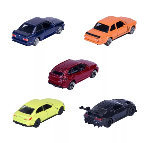 BMW 5-piece set - BMW G80 M3 - BMW X5M Competition - BMW E30 M3 - BMW G80 M3 - BMW G82 M4 GT3 Evo - Majorette - 1:64