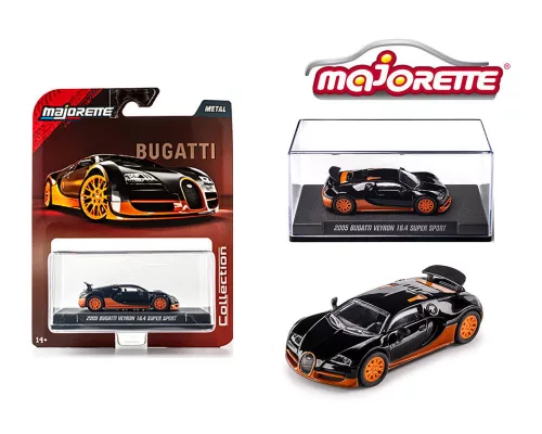 Bugatti Veyron 16.4 (2005)- black/orange - Majorette Collection Series 3 - Majorette - 1:64