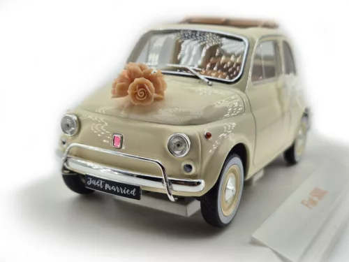 Fiat 500 L (1968) - wedding edition - wedding gift - Norev - 1:18