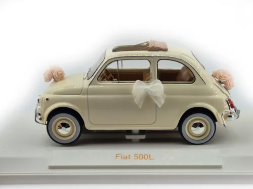 Fiat 500 L (1968) - wedding edition - wedding gift - Norev - 1:18