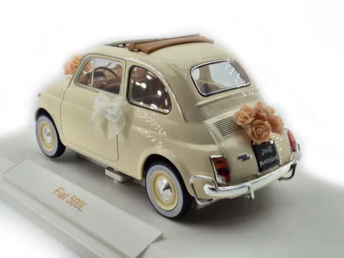 Fiat 500 L (1968) - wedding edition - wedding gift - Norev - 1:18