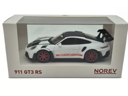 Porsche 911 992 GT3 RS Weissach Package coupe (2022) - white - red - Norev - 1:43