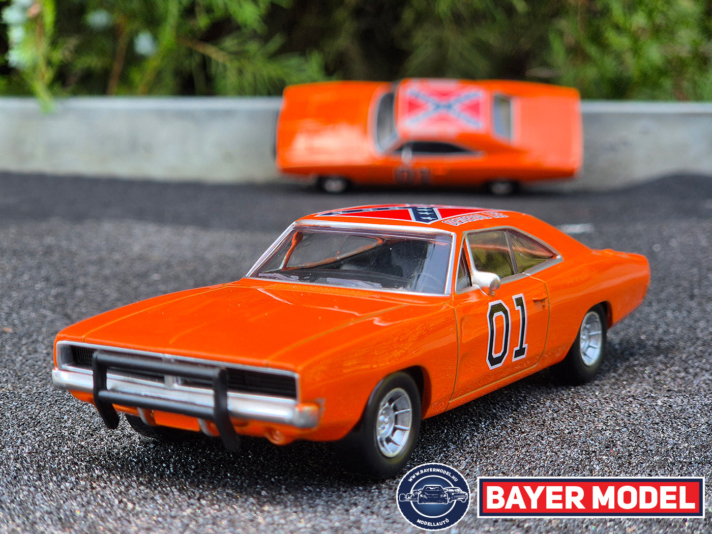 The unmistakable silhouette of the 1969 Dodge Charger, captured in miniature.